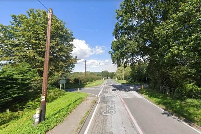 The crash took place at the junction of Gravel Hill and Forest Road, Waltham Chase. Picture: Google Street View.