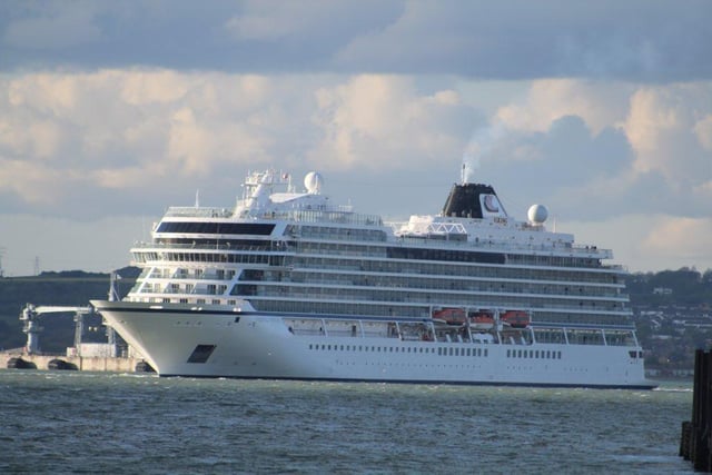 Viking Venus in Portsmouth on April 16 after sailing to Portsmouth International Port.