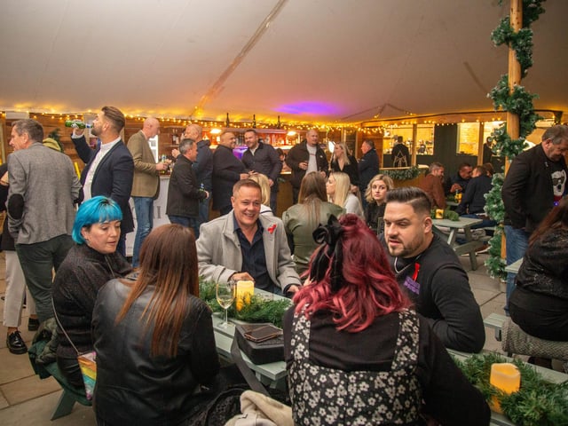 Launch night of Queens Hotel Winter Lodge 2023  in Southsea on Friday 24th of Novermber 2023Pictured: People having fun at the lodgePicture: Habibur Rahman
