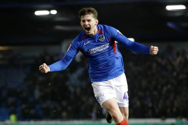 Steve Seddon celebrates scoring against Rochdale after coming on as a 54th-minute substitute. Picture: Robin Jones
