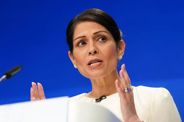 Home Secretary Priti Patel pictured at the Conservative Party Conference at Manchester Central Convention Complex on October 05, 2021. Photo by Ian Forsyth/Getty Images