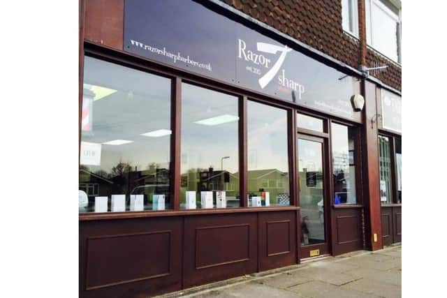 Dom Valente, owner of Razor Sharp Barbers in Miller Drive Fareham, has set up a makeshift food bank to help the community during the coronavirus pandemic