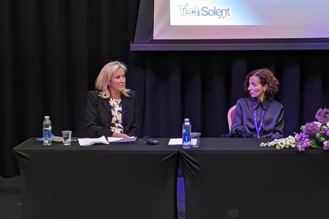 MP Caroline Dinenage and Ashley Martin on the Digital Forum panel. Picture: Emily Turner