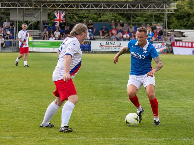 Matt Taylor caused Neil Murray issues down the left flank all afternoon.