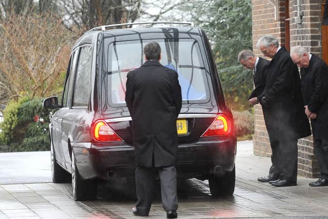 A funeral at Portchester Crematorium. Picture: Sarah Standing