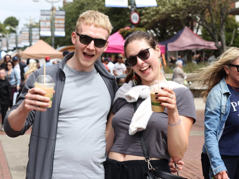 Pictured is (L-R) Sam Baldwin and Dasha Tzimouli.
Picture: Sam Stephenson.