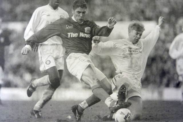 Lee Bradbury netted the decisive goal in Pompey's 3-2 success at Premier League Leeds in the FA Cup fifth round in February 1997