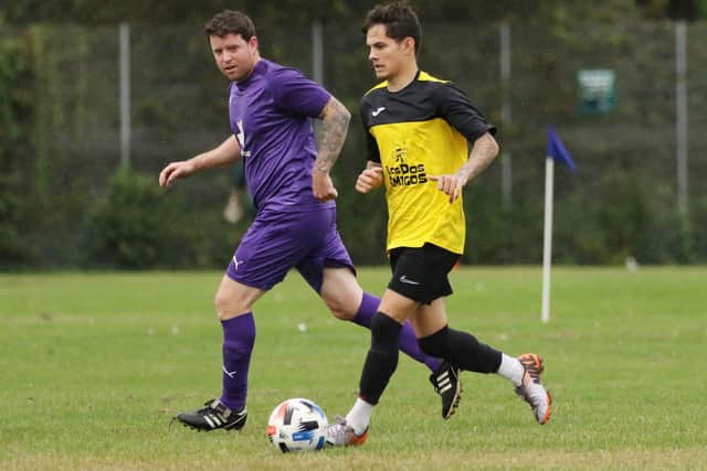 Shelford (yellow/black) v Old Boys Athletic. Picture by Kevin Shipp