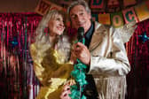 Cynthia (Anita Dobson) and Frank (Nigel Havers) singing their duet on stage in It's Never Too Late, the first episode in Channel 5's new Play for Today strand (Picture: Channel 5)