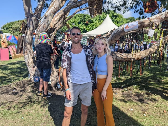 Southsea residents James Hankin and Niamh Otten by The Wishing Tree. Picture: Emily Jessica Turner.