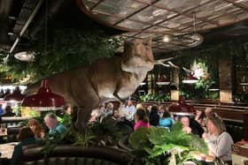 The Jurassic Grill, in Whiteley Shopping Centre, is very child-friendly with its dinosaur theme coplete with life-like sculptures. It has a 4.0 rating based on 337 reviews.
