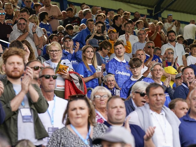An overall crowd  of 17,454 took in the game against Cheltenham