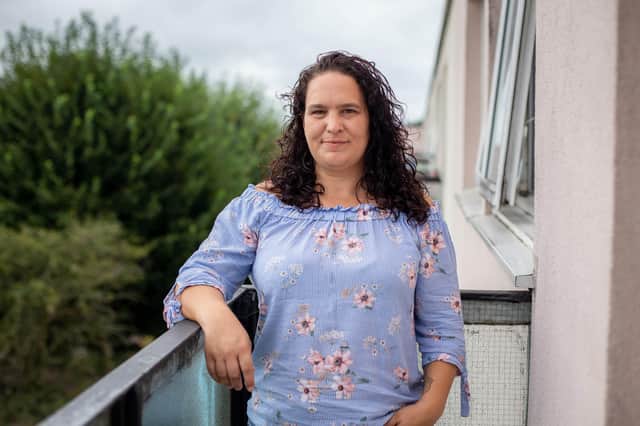 Bev Flight has been diagnosed with breast cancer. To raise money for Cancer Research UK she is having all her hair shaved off on September 25.
Pictured: Bev Flight at her home in Gosport on Thursday 9th September 2021
Picture: Habibur Rahman
