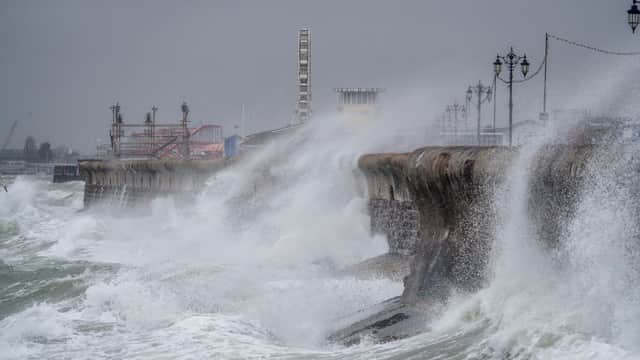 Strong winds in Southsea. Picture: Habibur Rahman