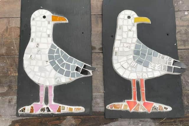 Seagull mosaics available at The Creative Social Market