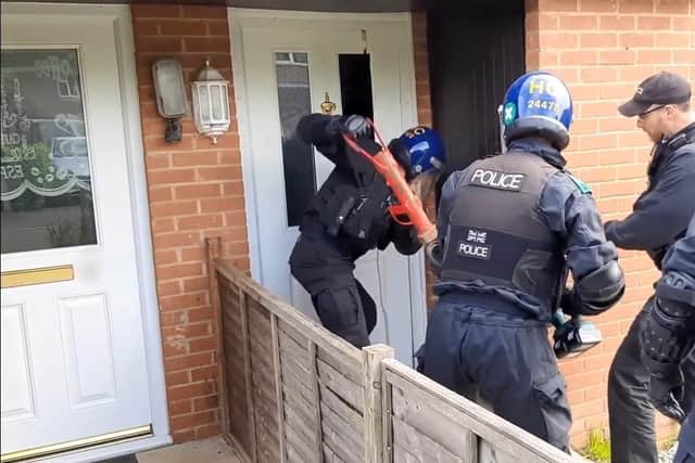 Police carried out a drugs raid in Silver Birches, Bursledon, at roughly 8.40am on May 4. Picture: Hedge End Police.