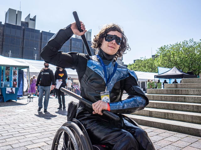 Portsmouth Comic Con 2023 at Portsmouth Guildhall on Saturday 3rd June 2023
Pictured: People dressed up at the event
Picture: Haibur Rahman