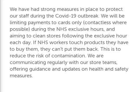 Screenshot of the guidance published on Iceland's website.