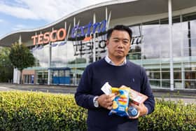 Alan Mak MP with a Tesco Meal Deal