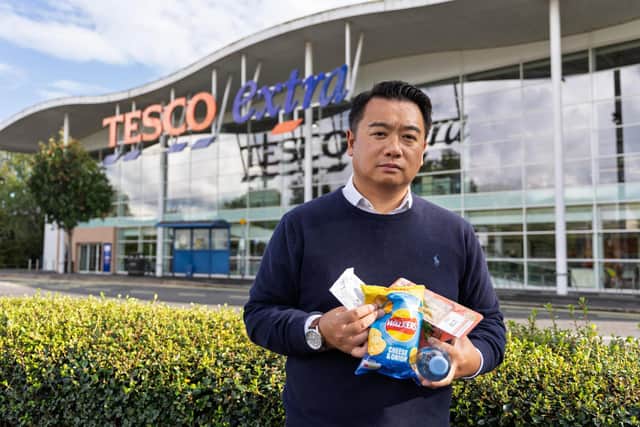 Alan Mak MP with a Tesco Meal Deal