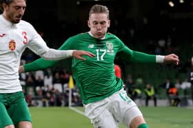 Ronan Curtis in action for the Republic of Ireland. Picture: PAUL FAITH/AFP/Getty Images
