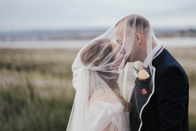 The new Mr and Mrs Topping. Picture: Carla Mortimer Photography