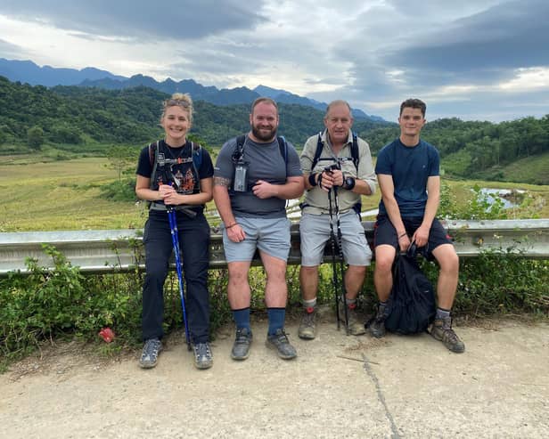 The team from Vistry Southern who took part in the Vietnam trek in aid of the Armed Forces charity SSAFA, Zoe Dennis, Dave Postle, Steve Collis, and Will Mullins.