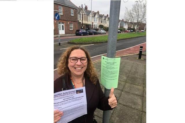 Central Southsea ward councillor Suzy Horton at the site where the 5G mast was turned down in Devonshire Avenue