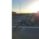 Michael Sceal captured an over turned vehicle on the M271 last night.