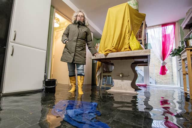 Erica Neave at her flooded home in Locke Terrace, Gosport.

Picture: Habibur Rahman