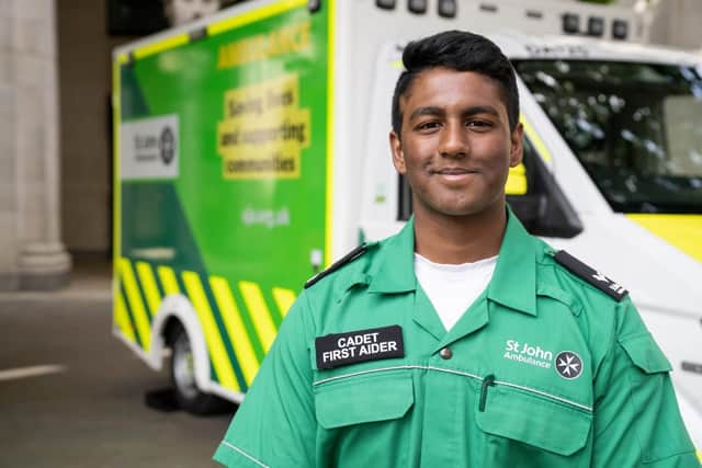 Cadets are aged between 10 and 17 and learn first aid and a wide range of other skills through St John Ambulance Picture: Michael Hall