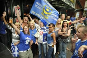 Pompey fans at Walkabout Bar in Guildhall Walk - was this you?