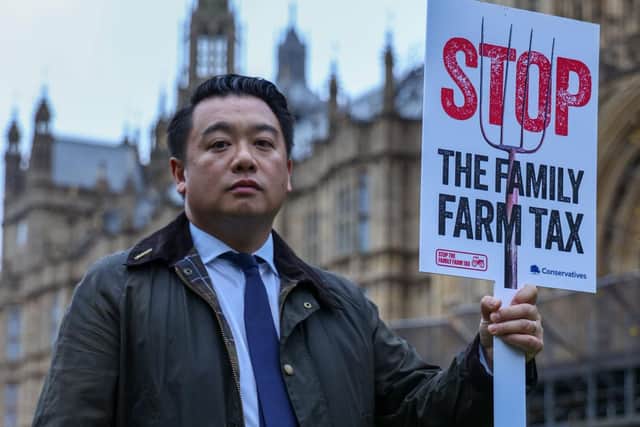 Alan Mak MP joined the protest against family farm tax