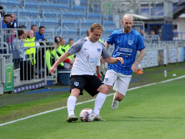 Pompey Legends v Alan Knight Celebrity XI in a charity fundraising match at Fratton Park on Bank Holiday Monday. Picture: Sarah Standing (050525-5749)