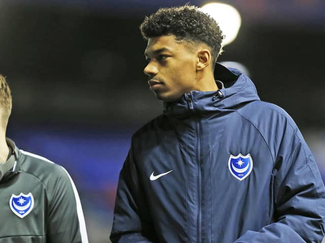 Reeco Hackett-Fairchild has featured for just 63 minutes during 18 months at Fratton Park. Picture: Kieran Cleeves/ProSportsImages