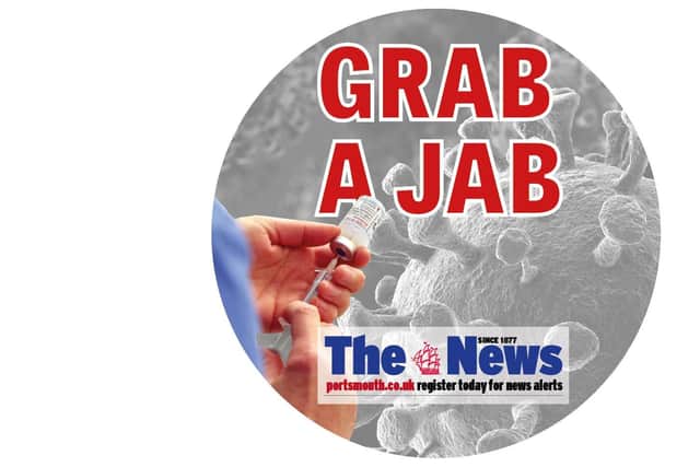 Grab a jab logo The News