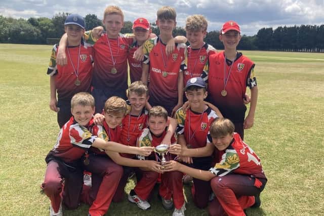 The Brookfield School Under-13s team - all Locks Heath youngsters - after winning the Hampshire Cup.