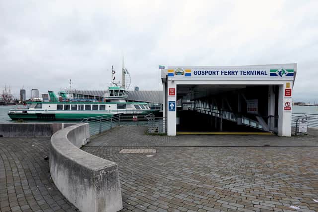 The man was seen hurling abuse at passengers and kicking a ticket machine at Gosport Ferry Terminal. Picture: Chris Moorhouse.