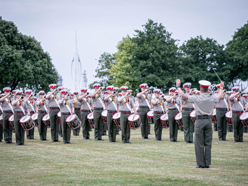 Royal Marines Band Service Beating Retreat Rehearsals on Whale Island, Portsmouth on Wednesday 3rd July 2024
Picture: Habibur Rahman
