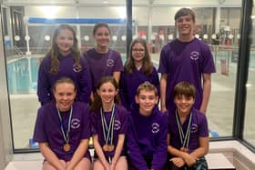 The Locks Heath swim squad at Crawley