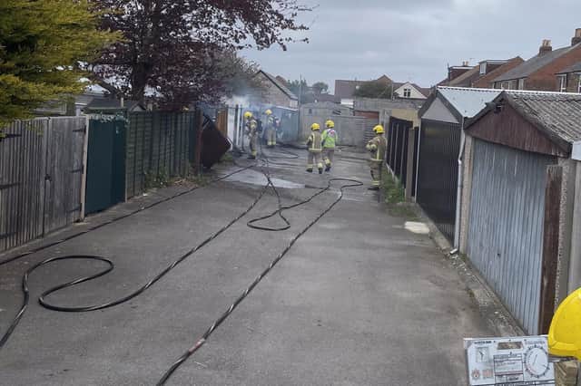 Fire crews at Paulsgrove earlier today. Picture: Portchester Fire Station twitter