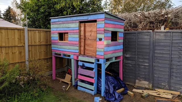 Ashley Gill from Portsmouth has been shortlisted in the top 10 for upcycler of the year for his treehouse he created for his three-year-old son Elliot