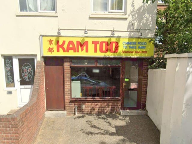 Kam Too, a takeaway at 70a Brockhurst Road, Gosport was given the score of four after assessment on May 1, the Food Standards Agency's website shows.