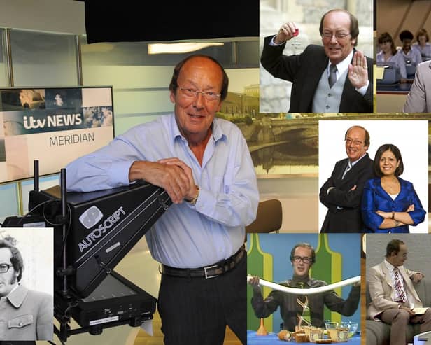 EVER-PRESENT:  Fred Dinenage, author, presenter and Meridian TV news anchor. Main image: Malcolm Wells (141209-0357)
