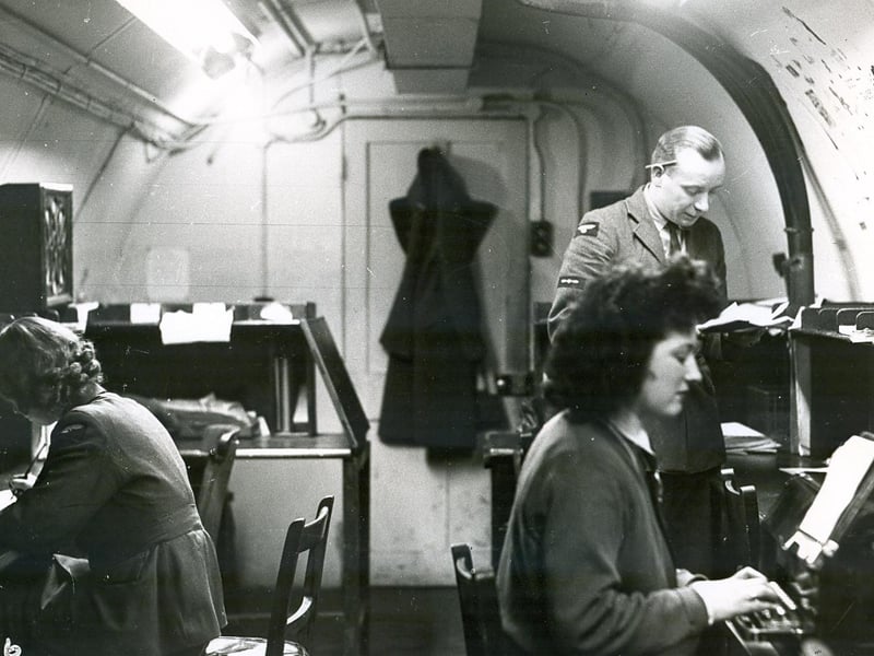 A few months after D-Day The News wartime photographer Victor Stewart was allowed into the top secret maze of tunnels beneath Fort Southwick from where D-Day operations were controlled. Teleprinter room