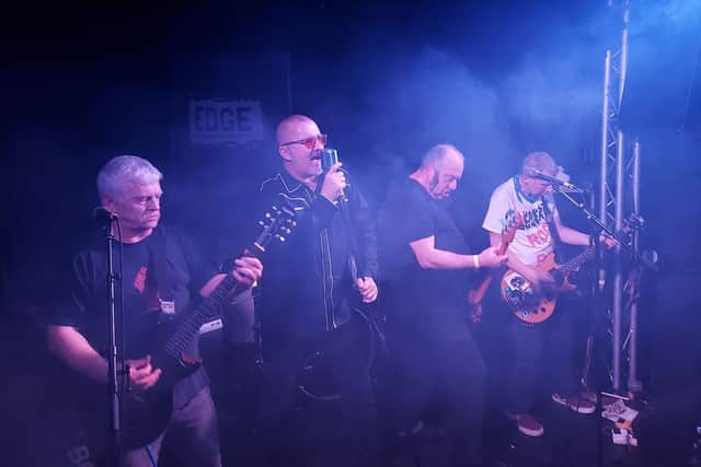 The Glorias playing at The Celebration of The Life of Jim Cruttenden at The Edge of The Wedge, February 16, 2023