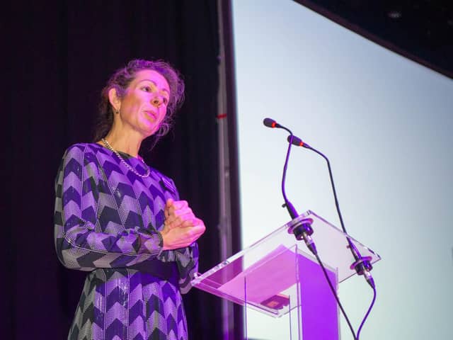 Shaping Portsmouth Yvonne Clay hosting the last Shaping Portsmouth conference. Picture: Habibur Rahman