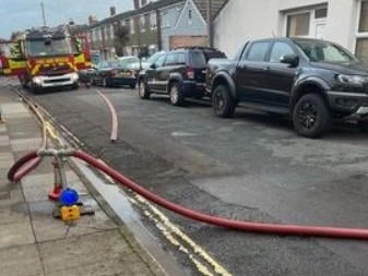 A massive fire erupted at a premises on New Road, Fratton, this morning August 19. Pic: Supplied