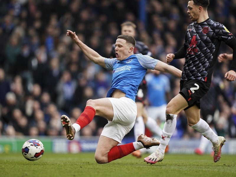 Top scorer Colby Bishop puts the ball into Barnsley's net, but, on this occasion, it was ruled out for off-side against the Pompey striker. Picture: Jason Brown/ProSportsImages