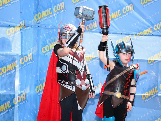 Pictured is: The Children's best dressed Comic Con character competition. Picture: Keith Woodland (110521-227)